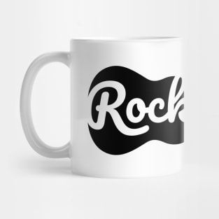 Minimalist Guitar Rock Print Mug
